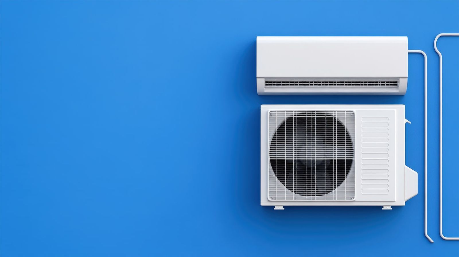 Condizionatori su sfondo blu